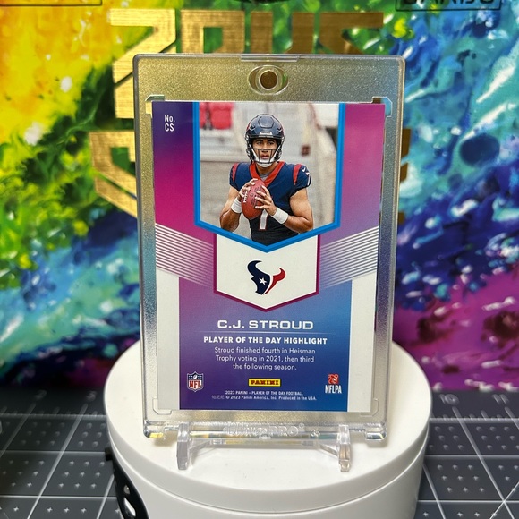 🚨SOLD🚨C.J. STROUD RC 2023 PANINI PLAYER OF THE DAY FOOTBALL ROOKIE CARD #CS - Picture 3 of 3
